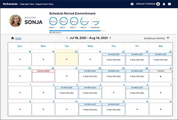 screenshot of MyScheduler